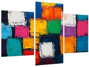 Obraz - Maľba farebných štvorcov (90x60 cm)