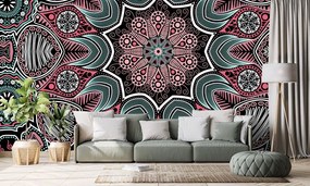 Tapeta indická Mandala s kvetinovým vzorom - 450x300