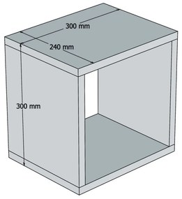 Sada 5 nástěnných polic BOXE bílá