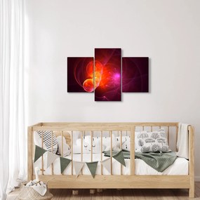 Moderný obraz ružovej abstrakcie (90x60 cm)