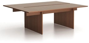 Stôl double SOLID + 1x prísed, 2100 x 1650 x 743 mm, orech