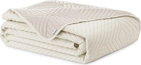 Krémový prešívaný pléd z mikrovlákna 220x240 cm Softa – Restilo