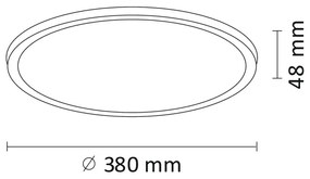 LED Stropné svietidlo WOODY LED/24W/230V pr. 38 cm