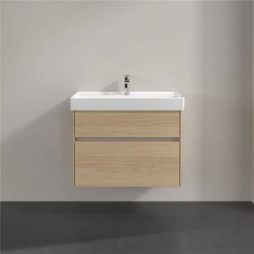 VILLEROY &amp; BOCH Collaro závesná skrinka pod umývadlo, 2 zásuvky, s LED osvetlením, 754 x 444 x 546 mm, Nordic Oak, C010B0VJ