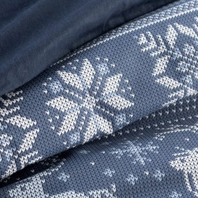 VIANOČNÉ FLANELOVÉ OBLIEČKY FJORD 160X200 CM, 2 KS 70X80 CM VZOROVANÉ