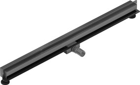 Mexen Flat Wall, sprchový žľab na stenu 2v1, 110 cm, brúsený grafit, 1E30110