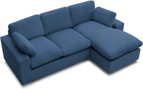 Modrá menčestrová rohová pohovka Belair – Bobochic Paris