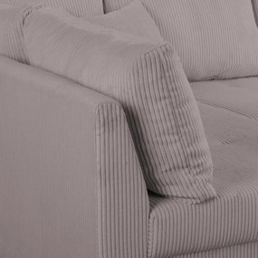 Sivá menčestrová rohová pohovka (ľavý roh) Ariella – Ropez