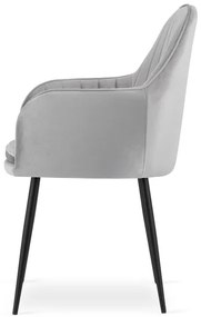 Jedálenská stolička LUGO strieborná / šedá