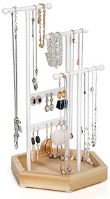 Stojan na šperky, 36x20,5x18cm, bielo-prírodný