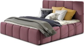 Dizajnová čalúnená posteľ MIRA, 200x160, ružová (matt velvet 63/iba rám postele/beg_07_co_1.6)