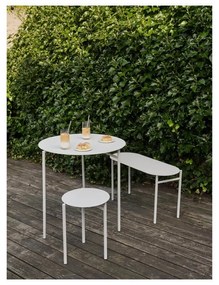 Biela kovová stolička Disc – Zone