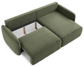 Zelená rozkladacia/s úložným priestorom rohová pohovka (pravý roh) Kalena – Makamii