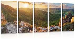 5-dielny obraz Vršatské bradlá na Slovensku