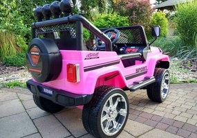 LEAN CARS Elektrické autíčko Jeep S2388 ružové 4x45W