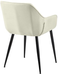 Jedálenská stolička Luena látka - krémová