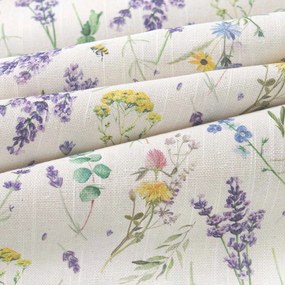 Goldea okrúhly obrus valencia - levanduľová záhrada Ø 140 cm