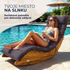 Podložka na saunové ležadlo BALI, 58x7x177cm, antracitová Detex