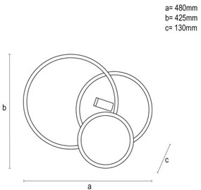 LED Stmievateľné svietidlo LED/65W/230V 3000-6500K biela/čierna + diaľkové ovládanie