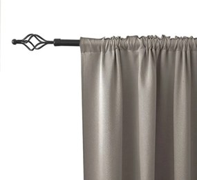 Záves OXFORD 140x270 cm, sivo-hnedý Zavesenie: Riasiaca páska