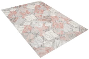 Koberec E464A LIGHT GRAY/DARK PINK ASTHANE Veľkosť: 300x400cm