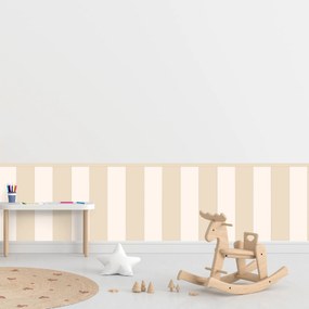 PIPPER. Textilná samolepiaca tapeta - Obdĺžnik - Krémová farba Farba: Kombinácia, Veľkosť: 60 cm