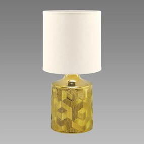 Stolná lampa Linda E14 zlatá/biela03786
