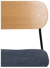 Jedálenská stolička v modrej a prírodnej farbe v súprave 4 ks Moe – Ixia