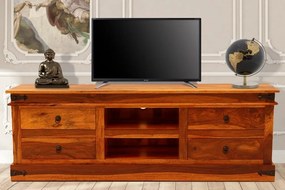 furniture-nabytek.cz - Rustikálny tv stolík z masívneho dreva palisander 160x55x45