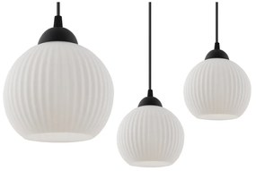 Závesné svietidlo Riffle Round Spider, 5x biele sklenené tienidlo, b