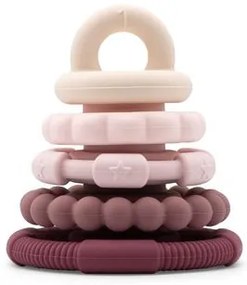 Skladacia pyramída s hryzadielkami, ružová