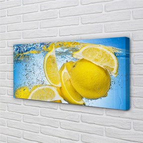 Obraz canvas Lemon vo vode 125x50 cm