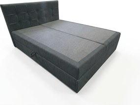 Čalúnená posteľ boxspring DIRELIS VIBE 180x200 cm tmavo sivá Matrac: Bonell pružinová matrac