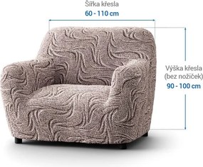 Bielastické poťahy BRILLANTE hnedé kreslo (š. 60 - 110 cm)