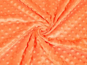 Biante Hrejivé posteľné obliečky Minky 3D bodky MKP-022 Oranžové Predĺžené 140x220 a 70x90 cm