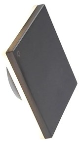 Dizajnová nástenná lampa sivá hliníková 15 cm vrátane LED 9W - Skyf