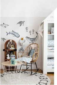 Samolepka do detskej izby šťastná ríša divov oceán L