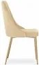 Set 2 stoličiek IMOLA - svetlý béžový zamat / nohy vo farbe dreva