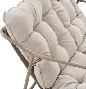 Béžová čalúnená záhradná lounge súprava pre 4 osoby Nilo – House Nordic