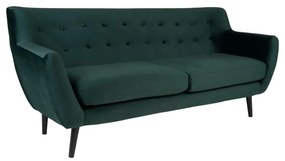 House Nordic -  Pohovka 3-miestna MONTE 180 cm, zelená, zamat