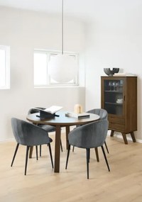 Vitrína A-LINE 145 cm kouřový dub