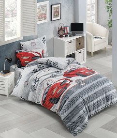 Obliečky bavlnené Fast cars 200x140cm+90x70cm TiaHome