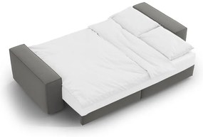 Svetlosivá zamatová rozkladacia/s úložným priestorom pohovka 247 cm Jodie – Micadoni