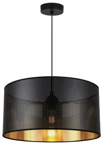 Závesné svietidlo Asti0, 1x čierne PVC tienidlo, (fi 40cm), g, b