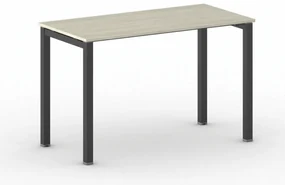 Rokovací kancelársky stôl PRIMO SQUARE, 120x60 cm, čierna podnož, dub prírodný