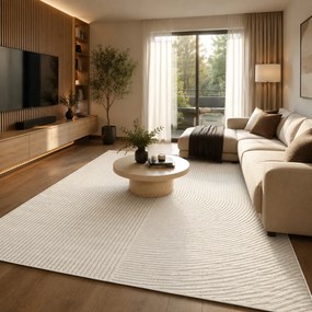 Angel Carpet, Kusový koberec Zafiro 19 Beige, 60x110, béžová, kancelária
