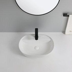 Erga Ainhoa, umývadlo na dosku 500x400x135 mm, biela lesklá, ERG-V03-9486B-WH