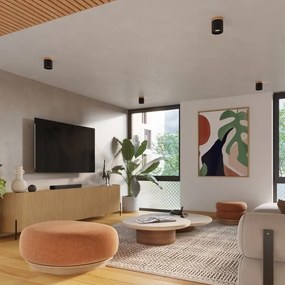 Sollux SL.1349 - Bodové svietidlo RIF 1xGU10/10W/230V pr. 12 cm čierna