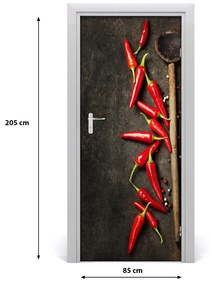 Fototapeta na dvere samolepiace chilli 85x205 cm