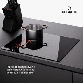 Klarstein Masterzone 60 Hybrid, indukčná varná doska, vstavaná, max. 9600 W, 4 Flex zóny, technológia ThermoBoost, Smart Flex